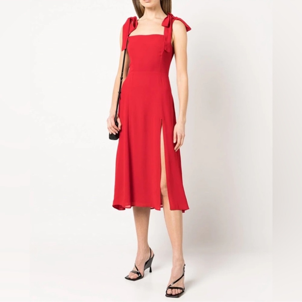 Reformation Twilight Tie Shoulder Midi Dress